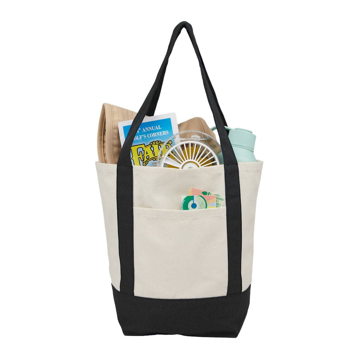 Leed's Black Mini Recycled 8oz Cotton Canvas Tote