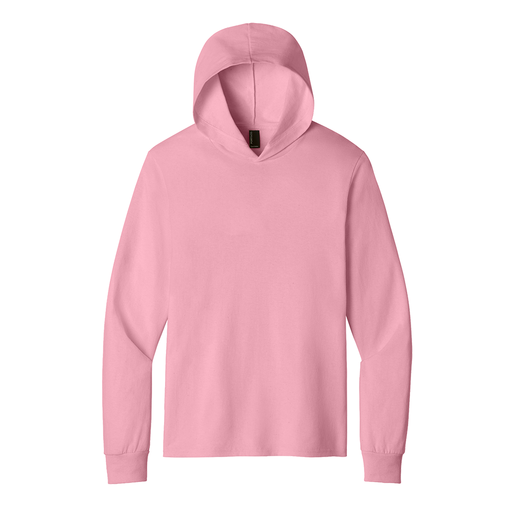 Port & Co Candy Pink Core Cotton Pullover Hooded Tee