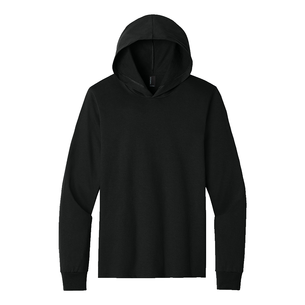 Port & Co Jet Black Core Cotton Pullover Hooded Tee