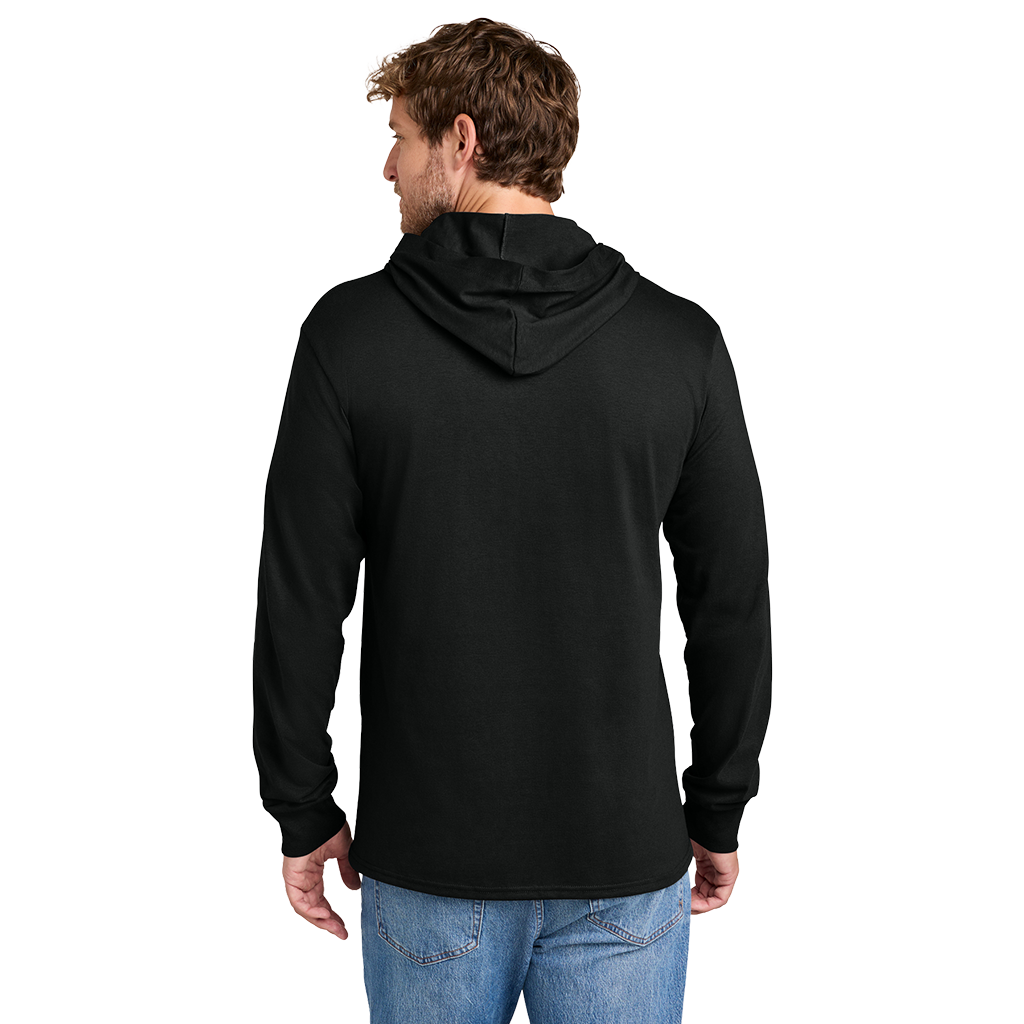 Port & Co Jet Black Core Cotton Pullover Hooded Tee