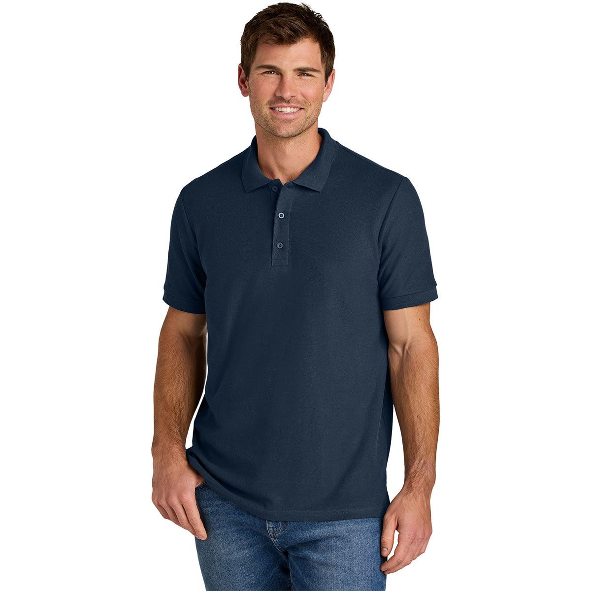 Gildan Men's Navy Hammer Pique Polo
