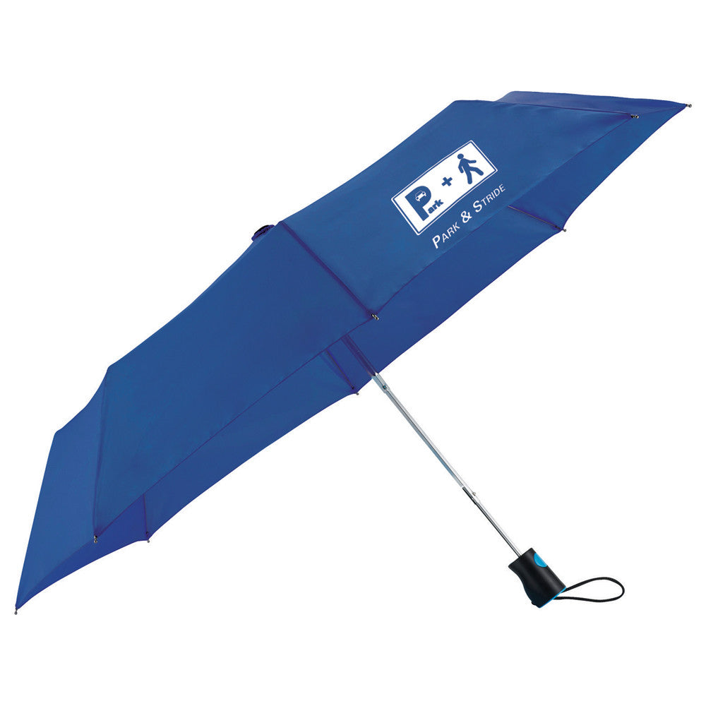 48-Hour Totes Blue 42" 3 Section Auto Open Umbrella