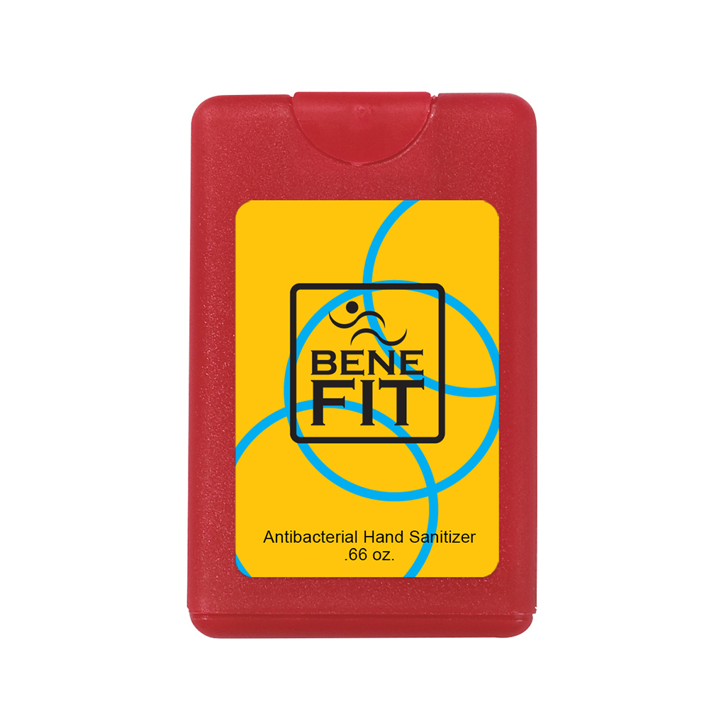 Hit Frosted Red .66 Oz. Card Shape Hand Sanitizer