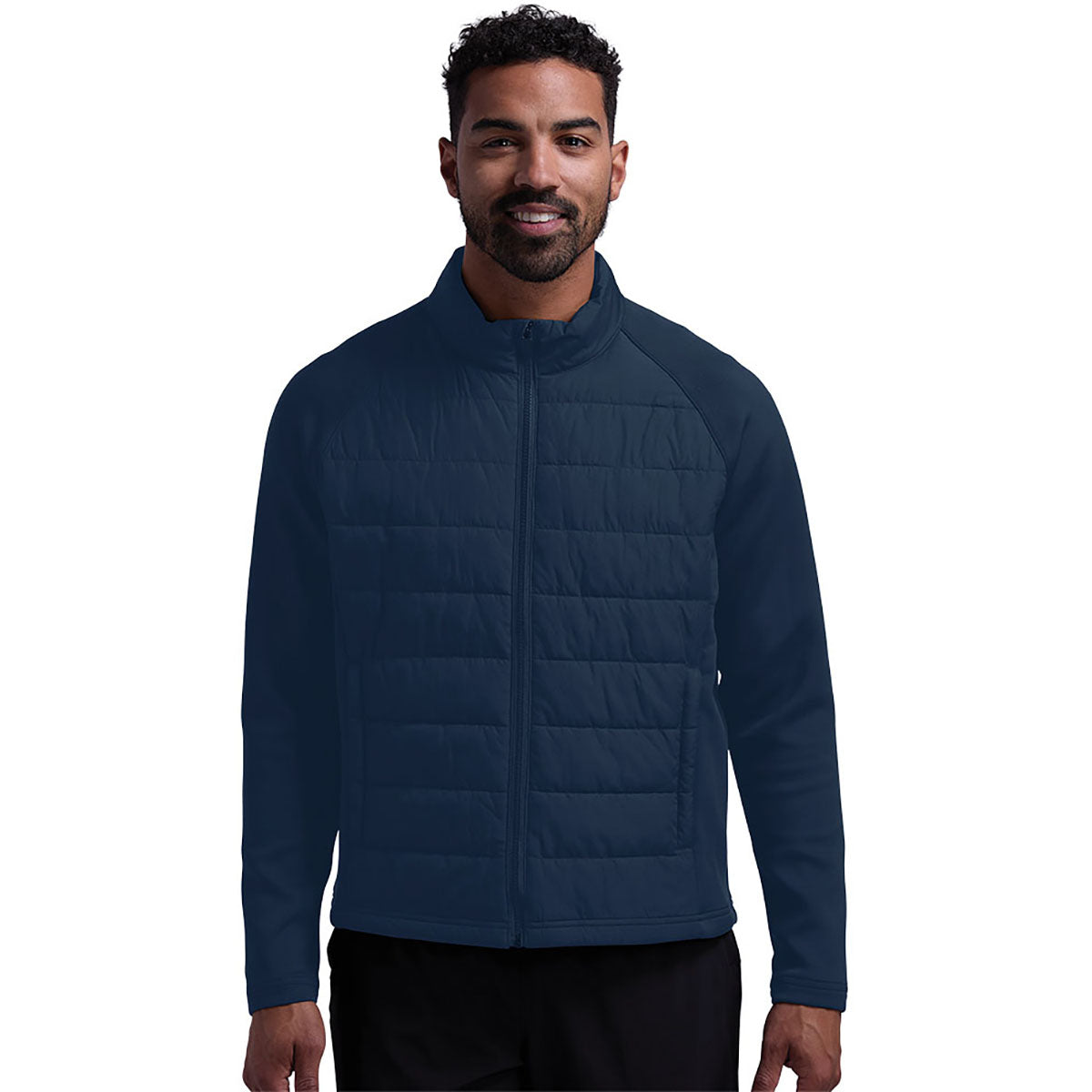 Charles River Men's Navy Lotus Hybrid Puffer Jacket