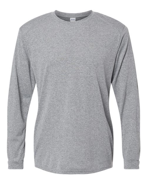 Paragon Heather Grey Unisex Long Islander Performance Long Sleeve T-Shirt