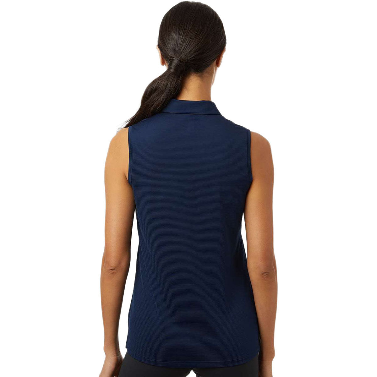 Adidas Women's Collegiate Navy Ottoman Sleeveless Polo