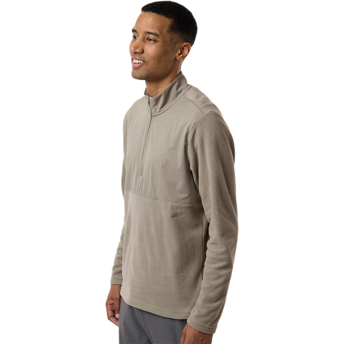 Adidas Men's Putty Beige Ultimate365 Cozy Quarter-Zip Pullover