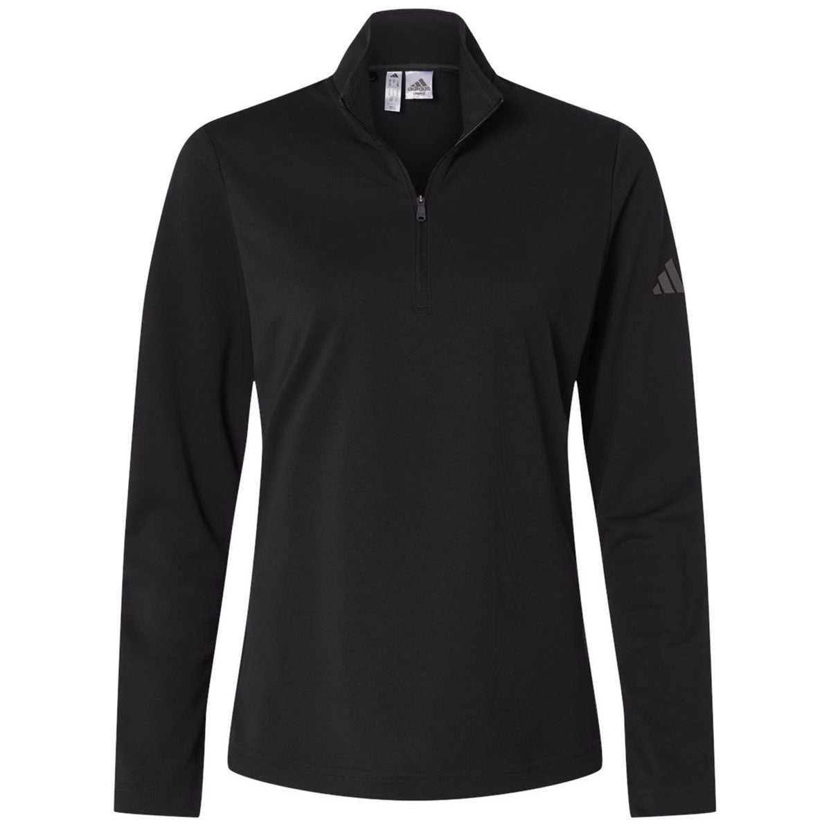 Adidas Women's Black Lightweight Quarter-Zip Pullover