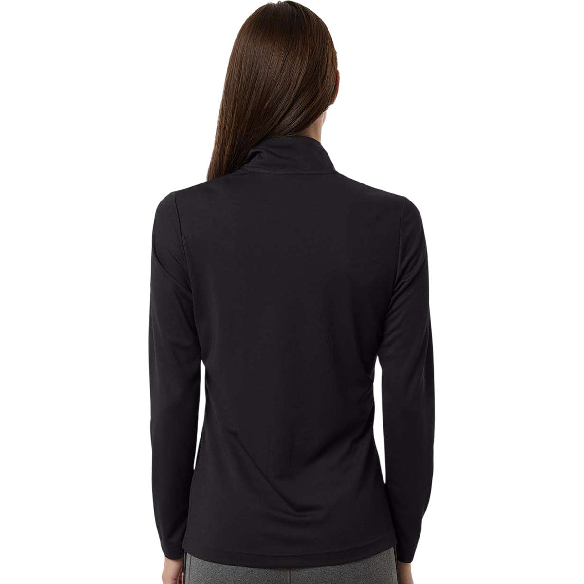 Adidas Women's Black Lightweight Quarter-Zip Pullover