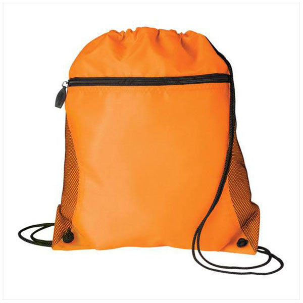 Good Value Neon Orange Mesh Pocket Drawcord