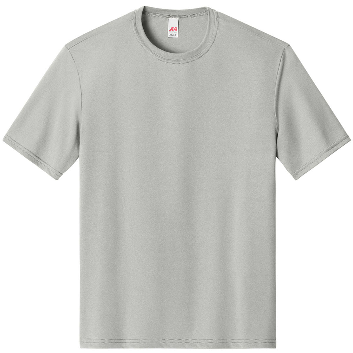 A4 Men's Silver Softek Short Sleeve Tee