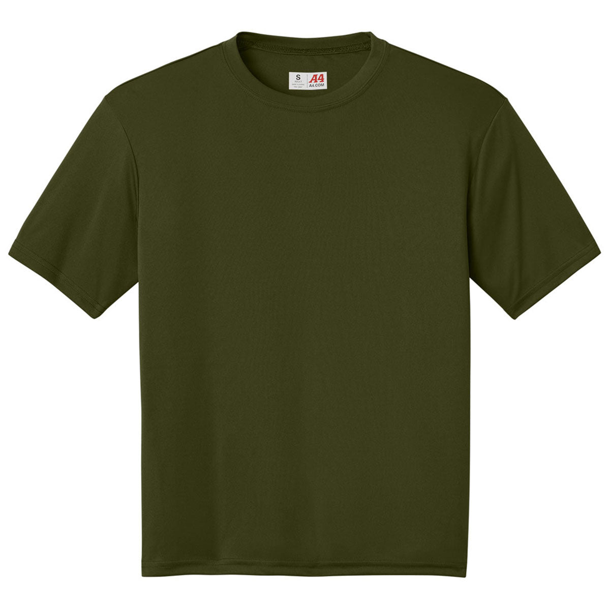 A4 Men's Military Green Cooling Performance Short Sleeve Tee