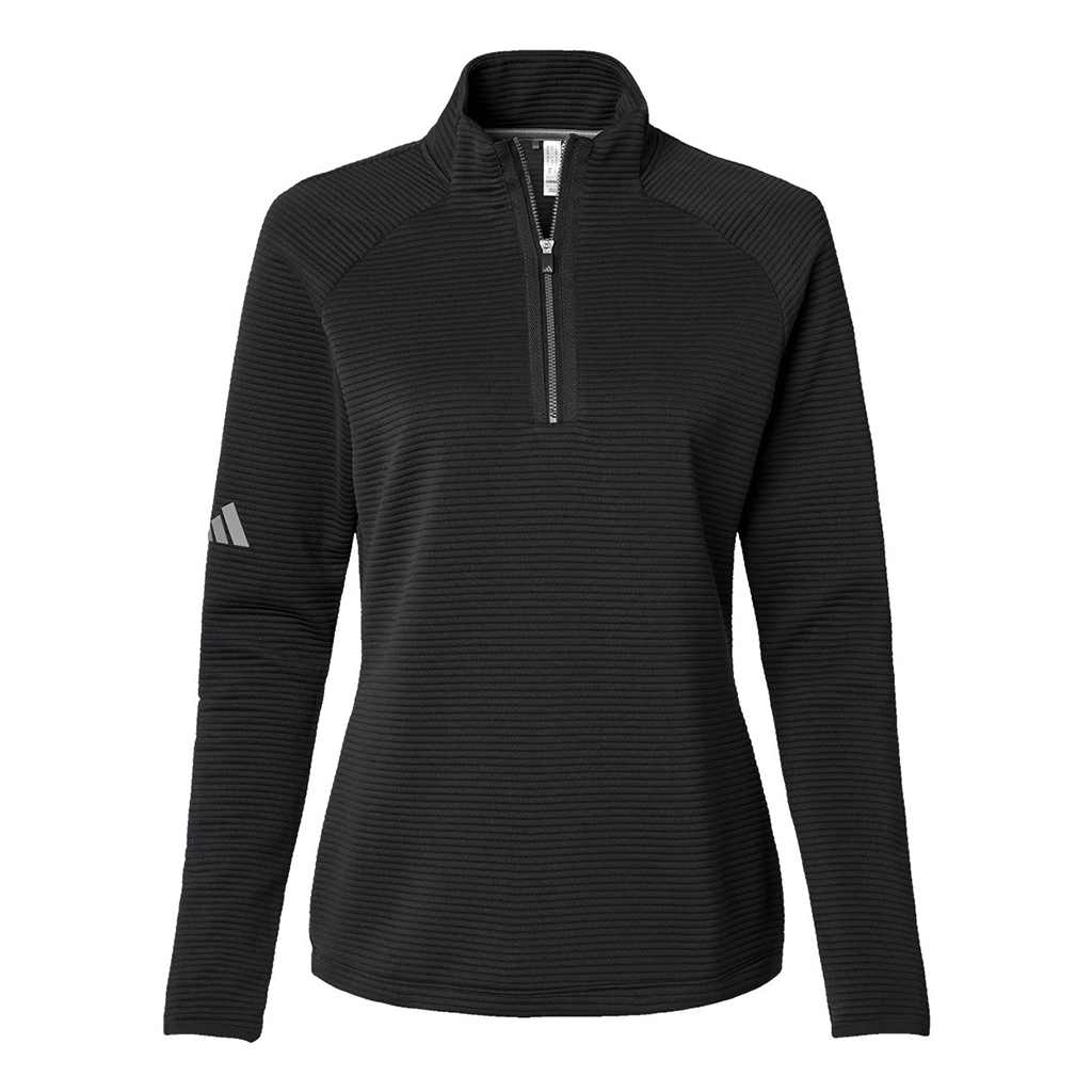 Adidas Women's Black Spacer Quarter-Zip Pullover