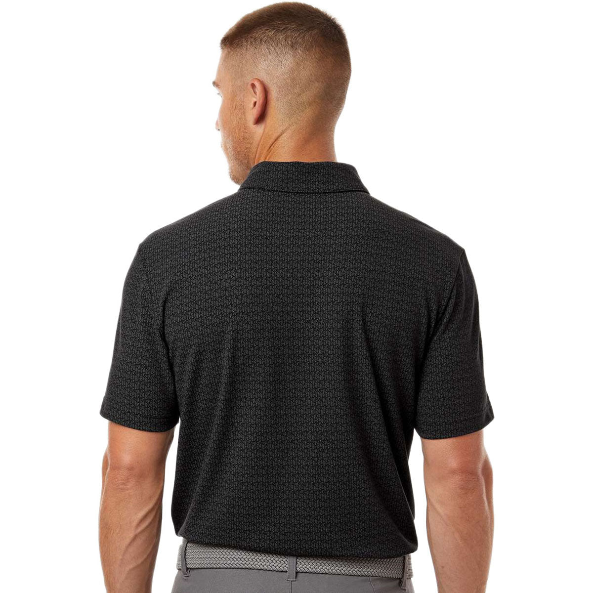 Adidas Men's Black Printed Blend Polo