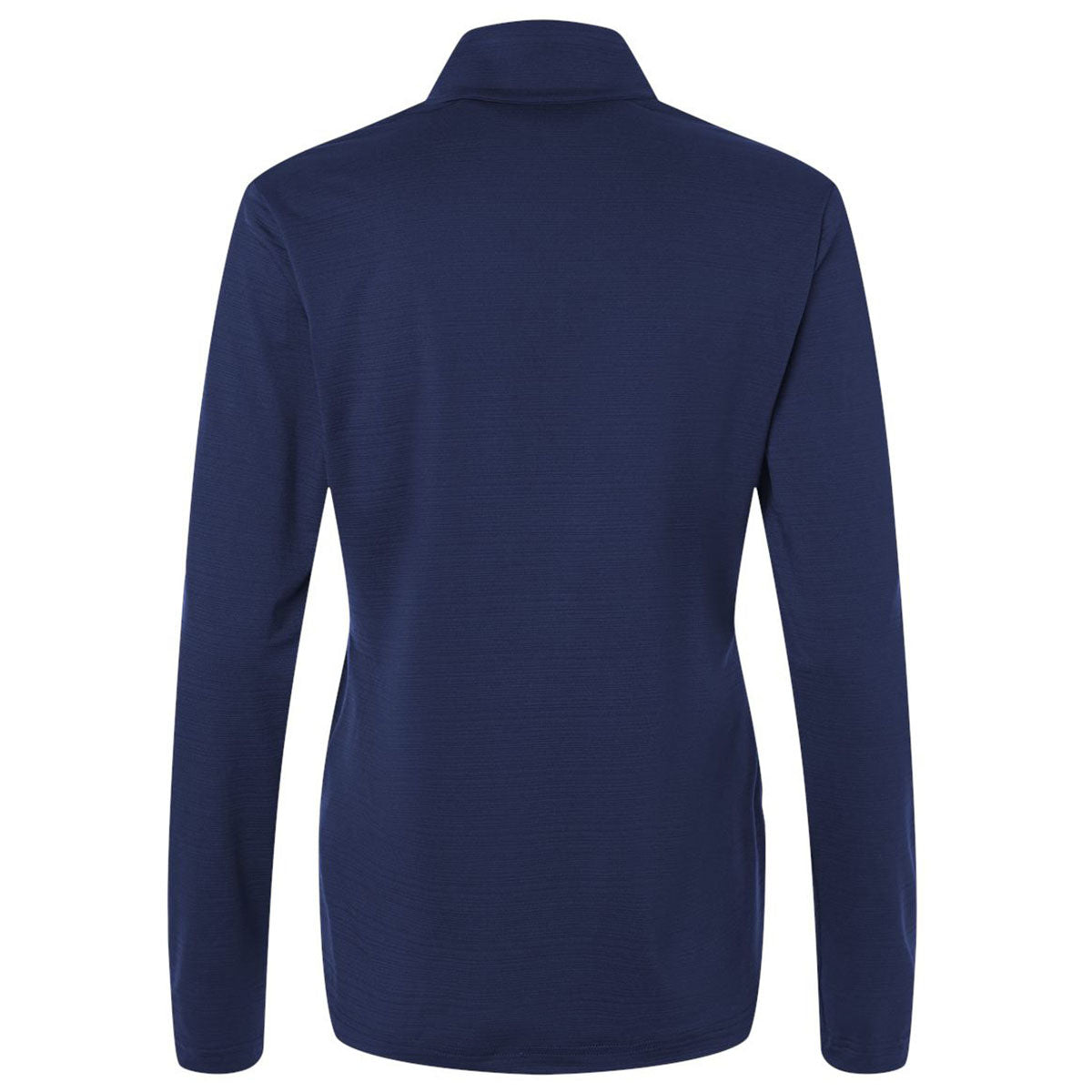 Adidas Women's Dark Blue Textured Stripe Quarter-Zip Pullover