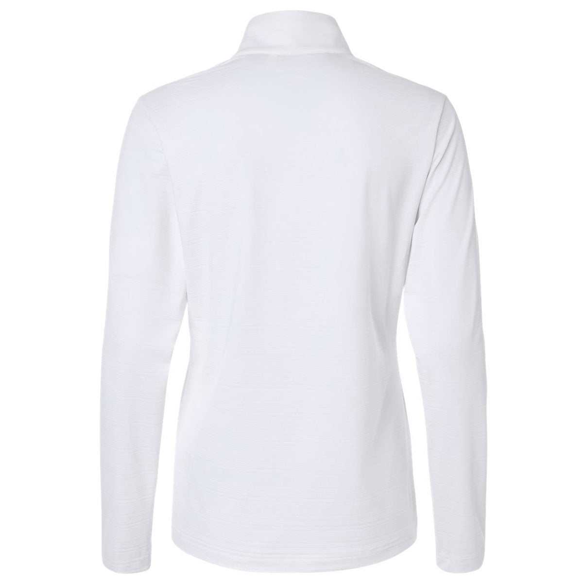 Adidas Women's White Textured Stripe Quarter-Zip Pullover