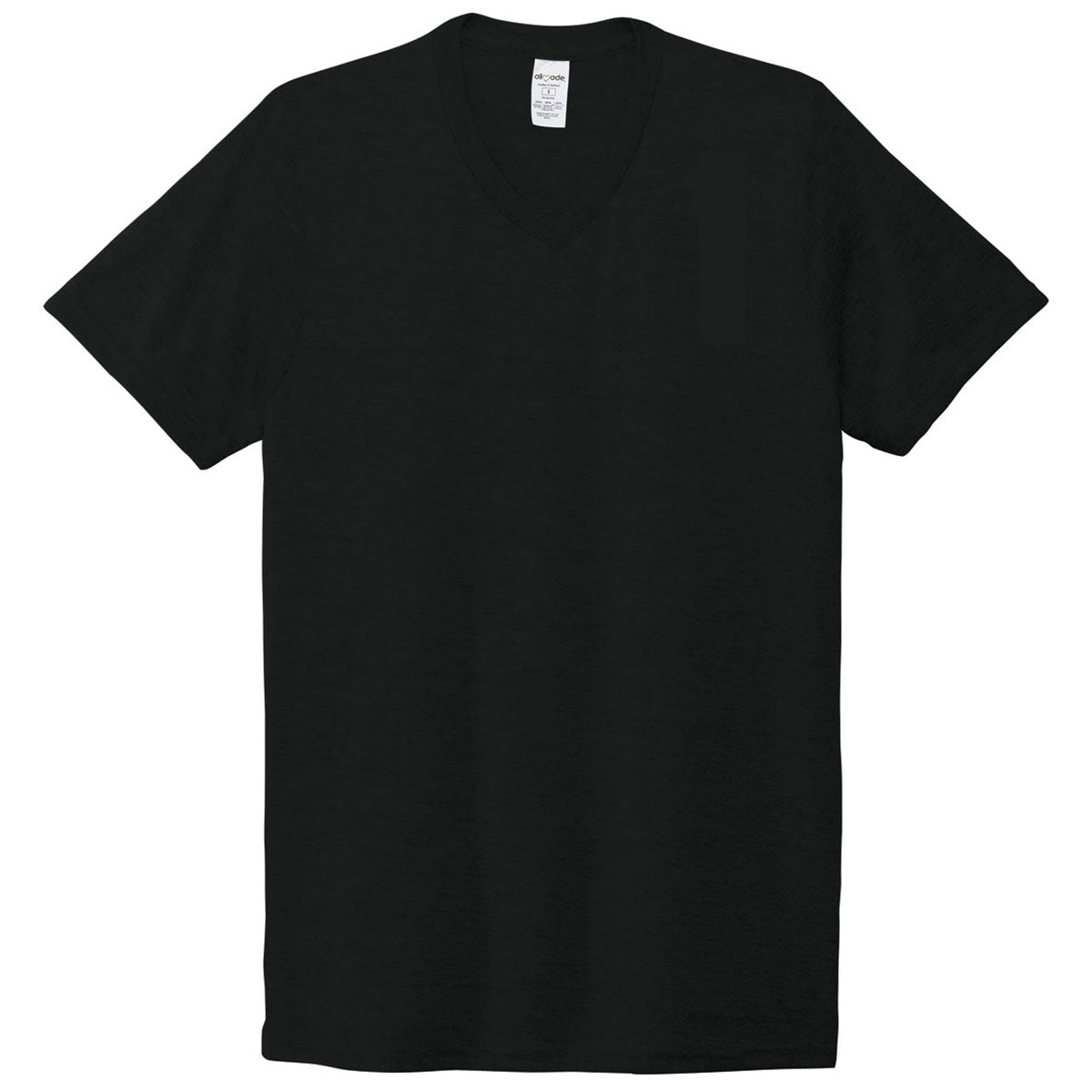 Allmade Unisex Deep Black Tri-Blend V-Neck Tee