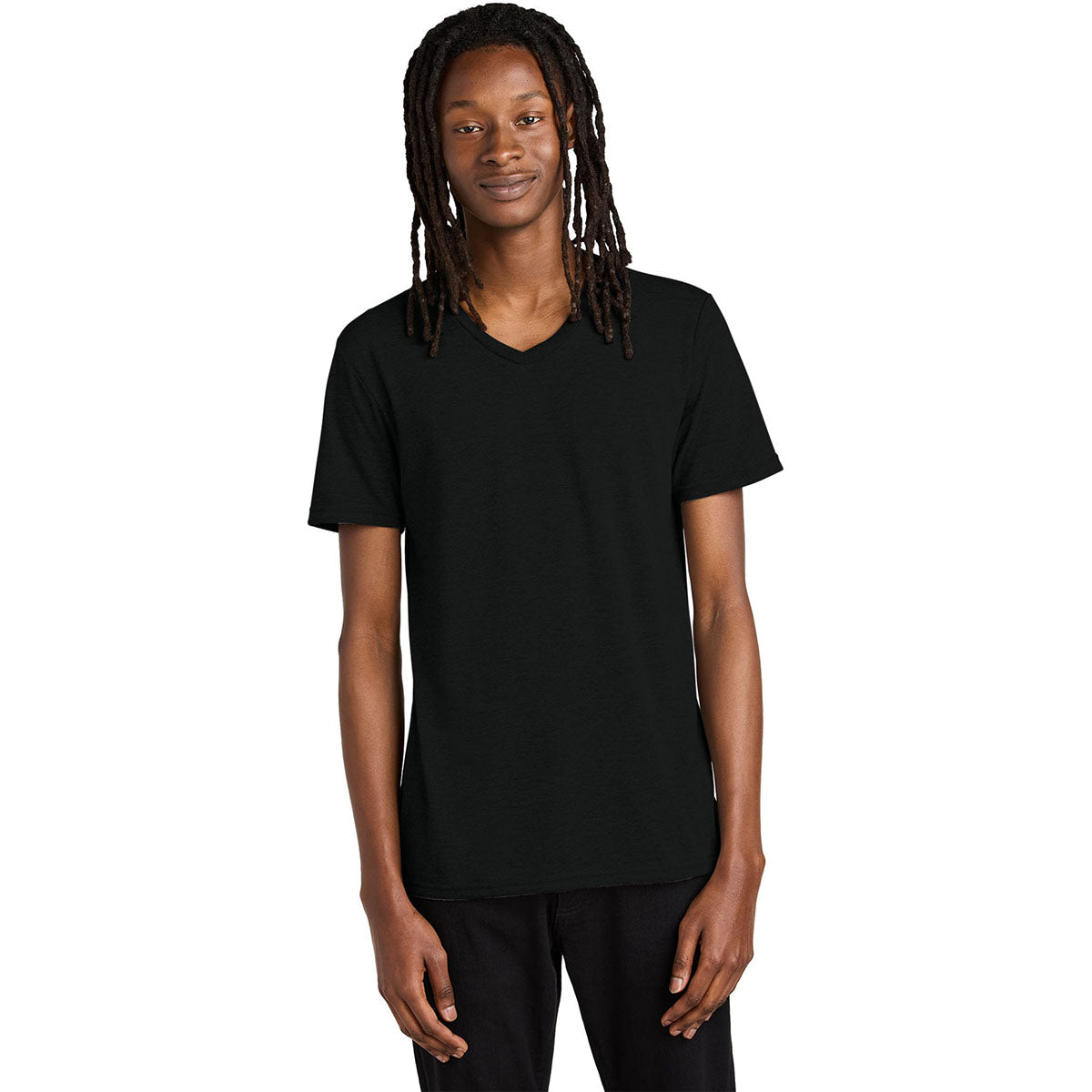 Allmade Unisex Deep Black Tri-Blend V-Neck Tee