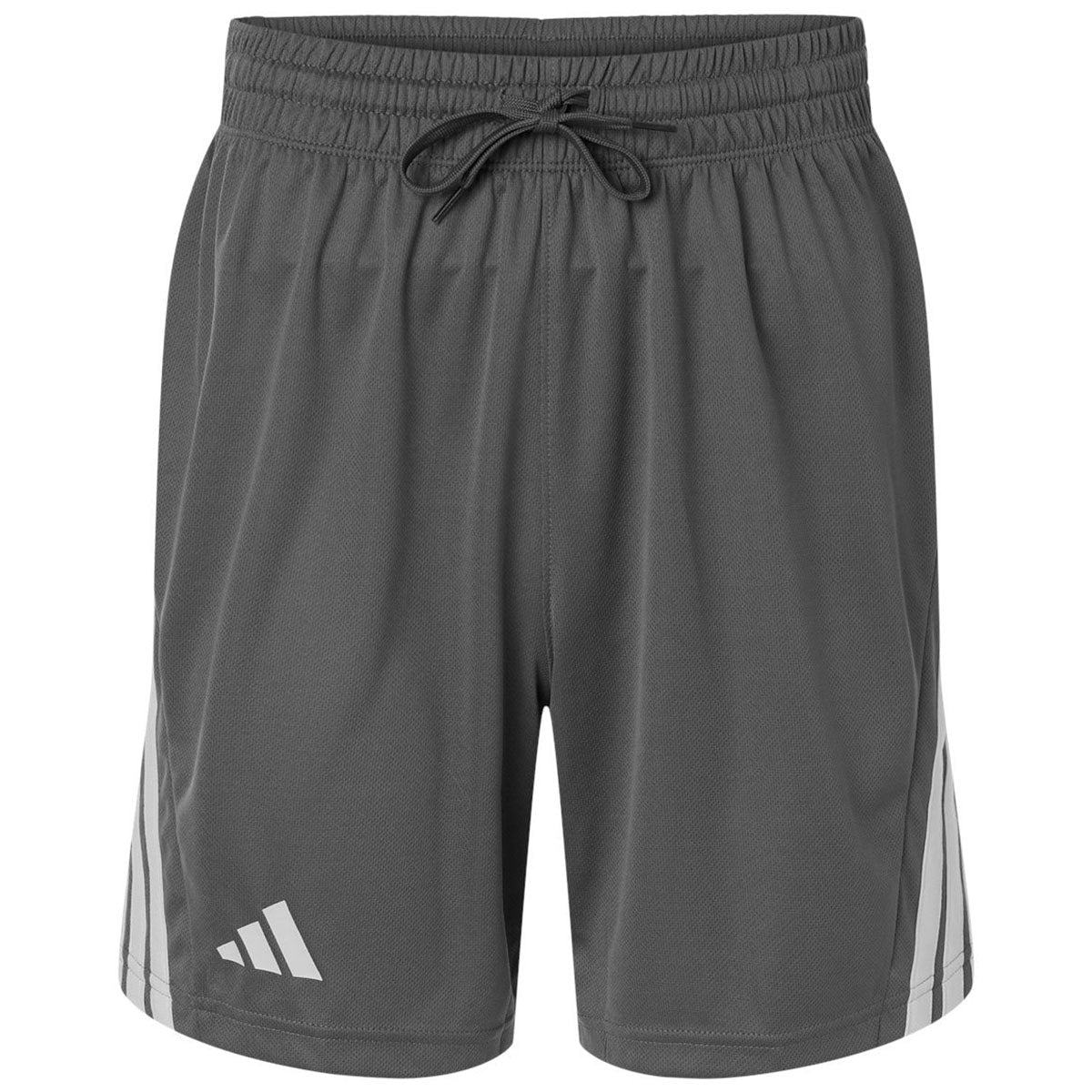 Adidas Men's Team Grey Four/White 3-Stripes 7" Shorts