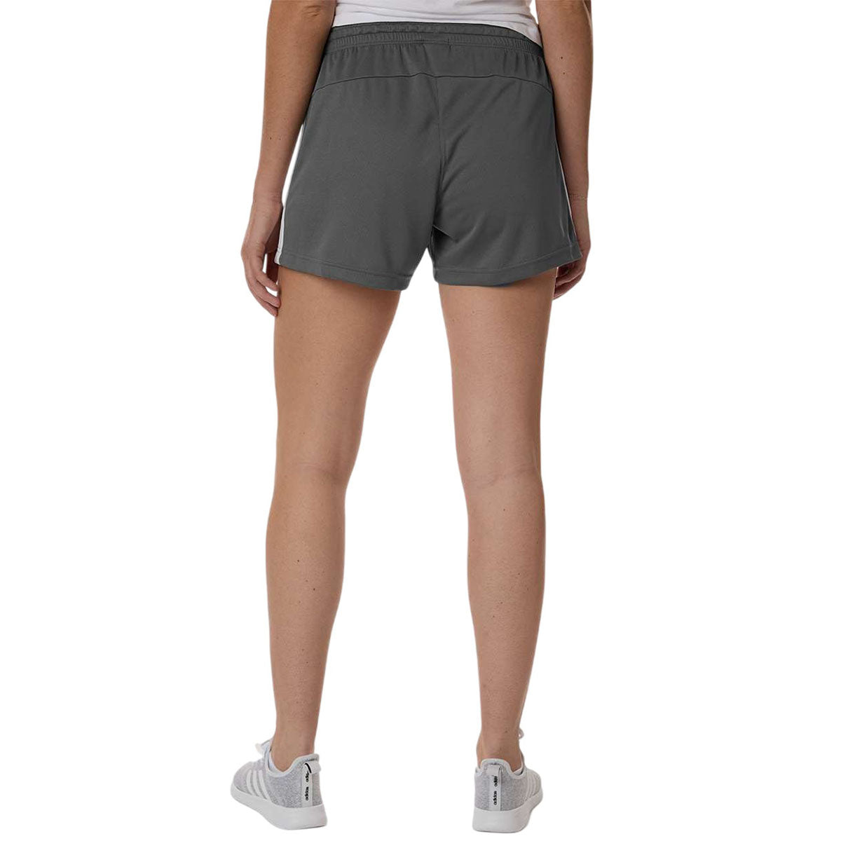 Adidas Women's Team Grey Four/White 3-Stripes 3" Shorts