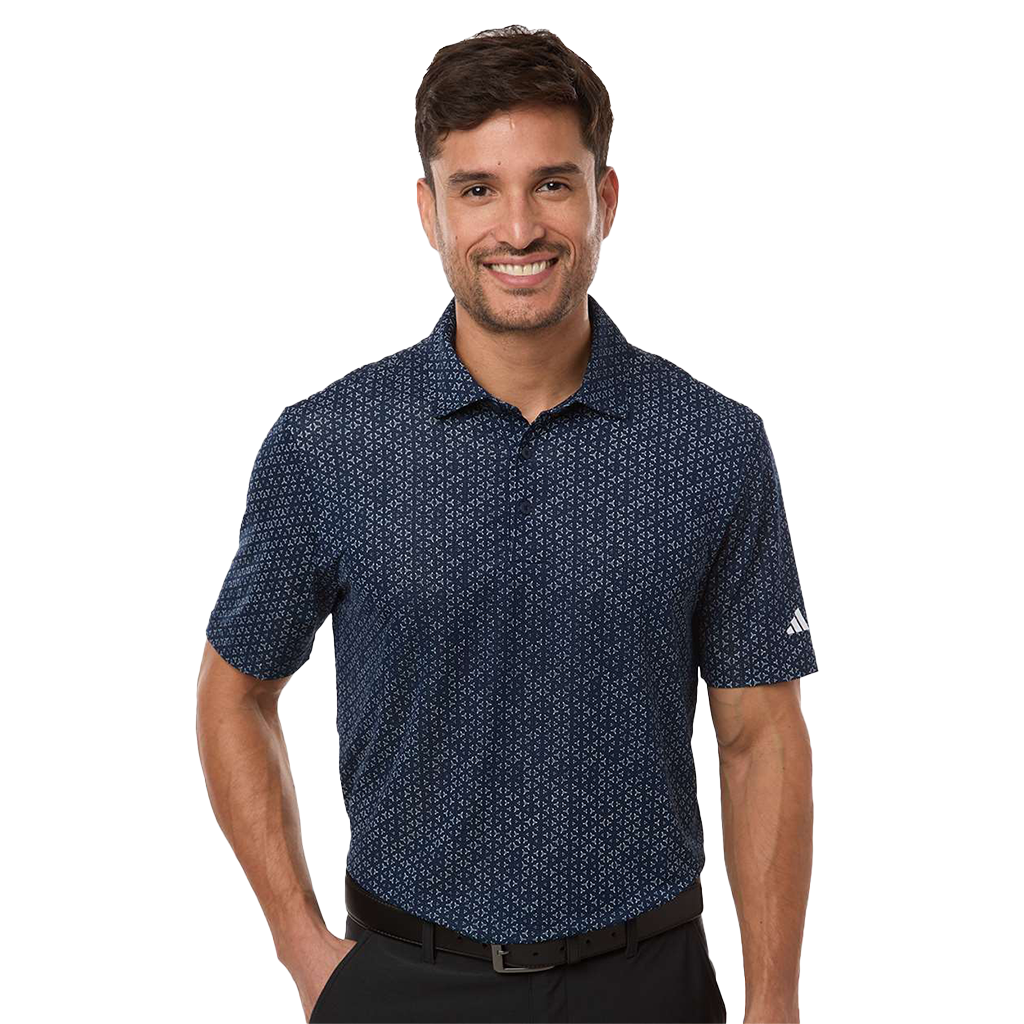Adidas Men's Collegiate Navy/White Ultimate365 Mesh Tango Print Climacool Polo - Limited Edition