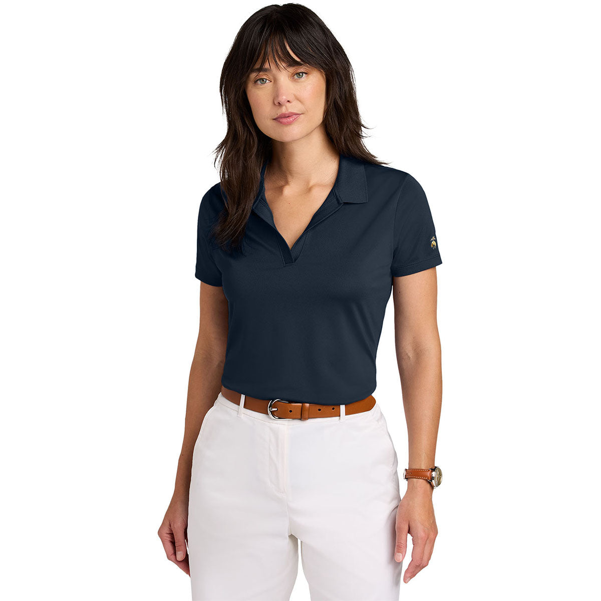 Brooks Brothers Women's Navy Blazer Mesh Pique Performance Polo