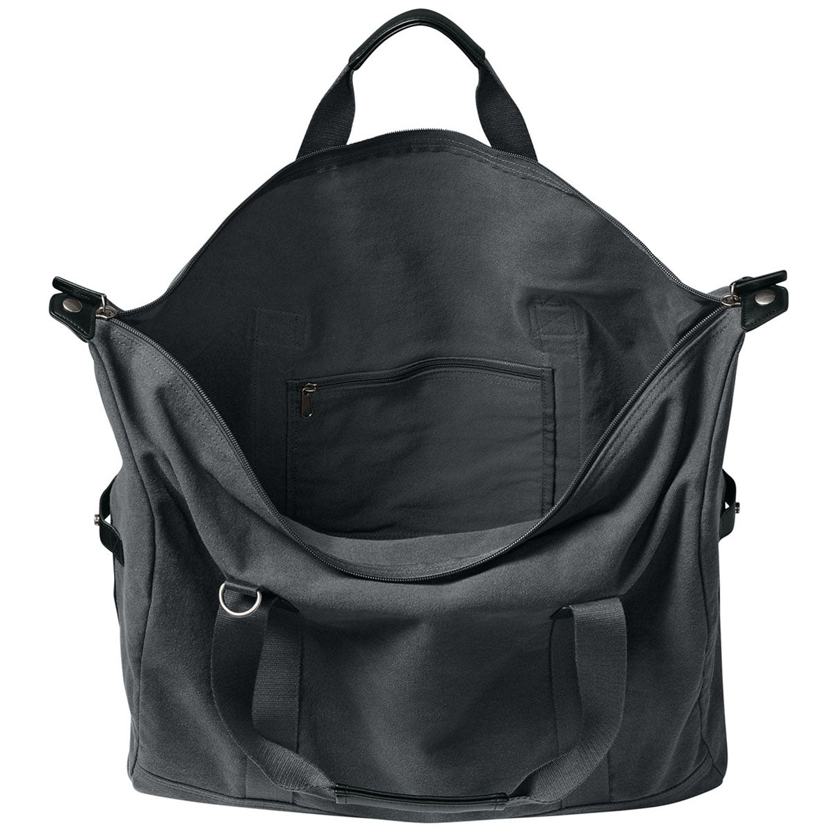 Port Authority Grey Steel Washed Canvas Duffel
