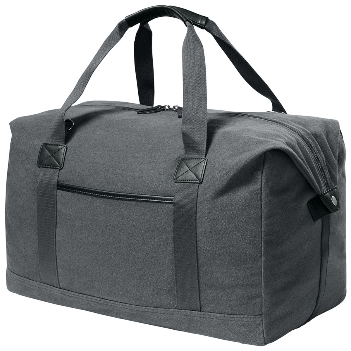 Port Authority Grey Steel Washed Canvas Duffel