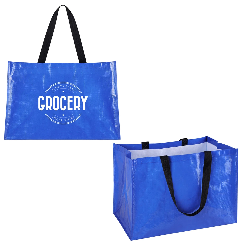 Beacon Royal Blue Epic Oversized Laminated Shopping Tote