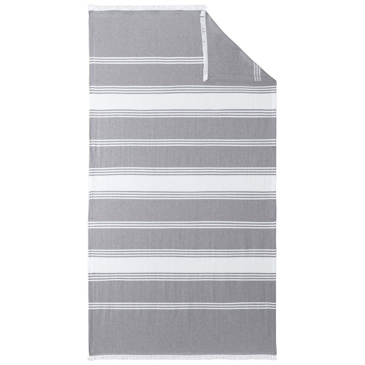 Port Authority Sterling Grey/White Beach Throw