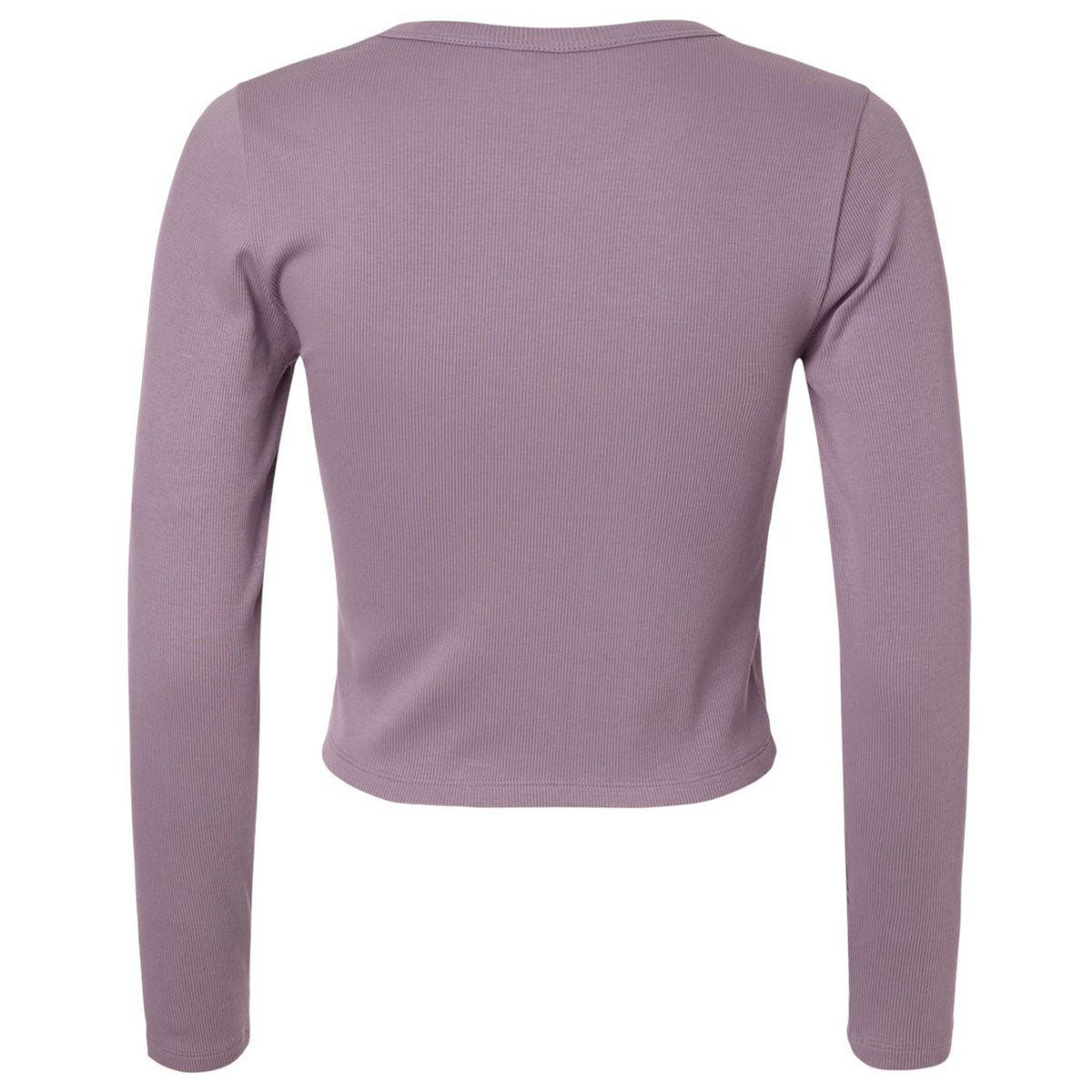 American Apparel Women's Smokey Violet Baby Rib Long Sleeve Cropped Tee