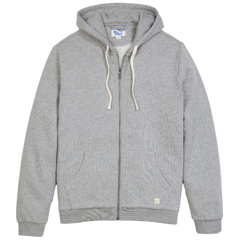 Marine Layer Men's Heather Grey Cloud 9 Fleece Full Zip Hoodie