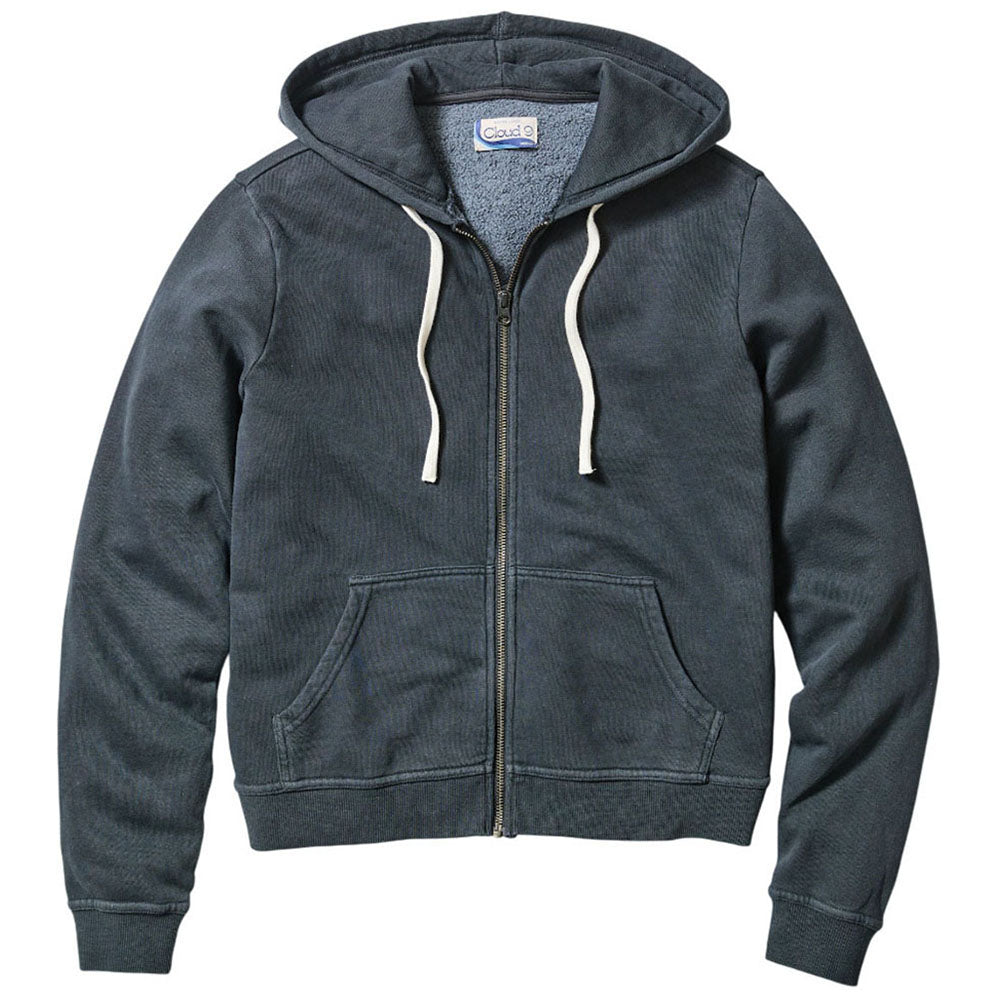 Marine Layer Women's Black Cloud 9 Fleece Full Zip Hoodie