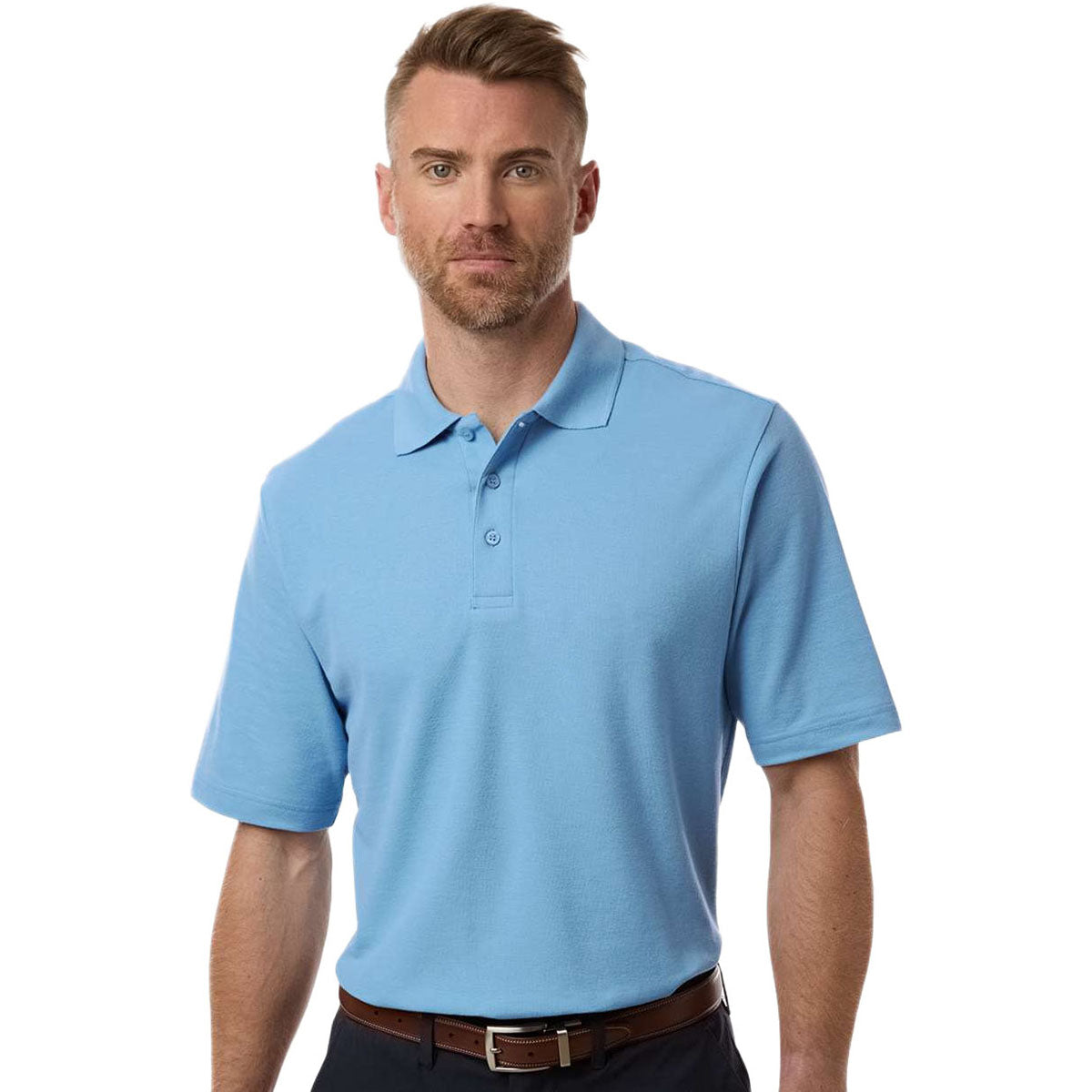 Core 365 Men's Columbia Blue Resolve CVC Performance Pique Polo
