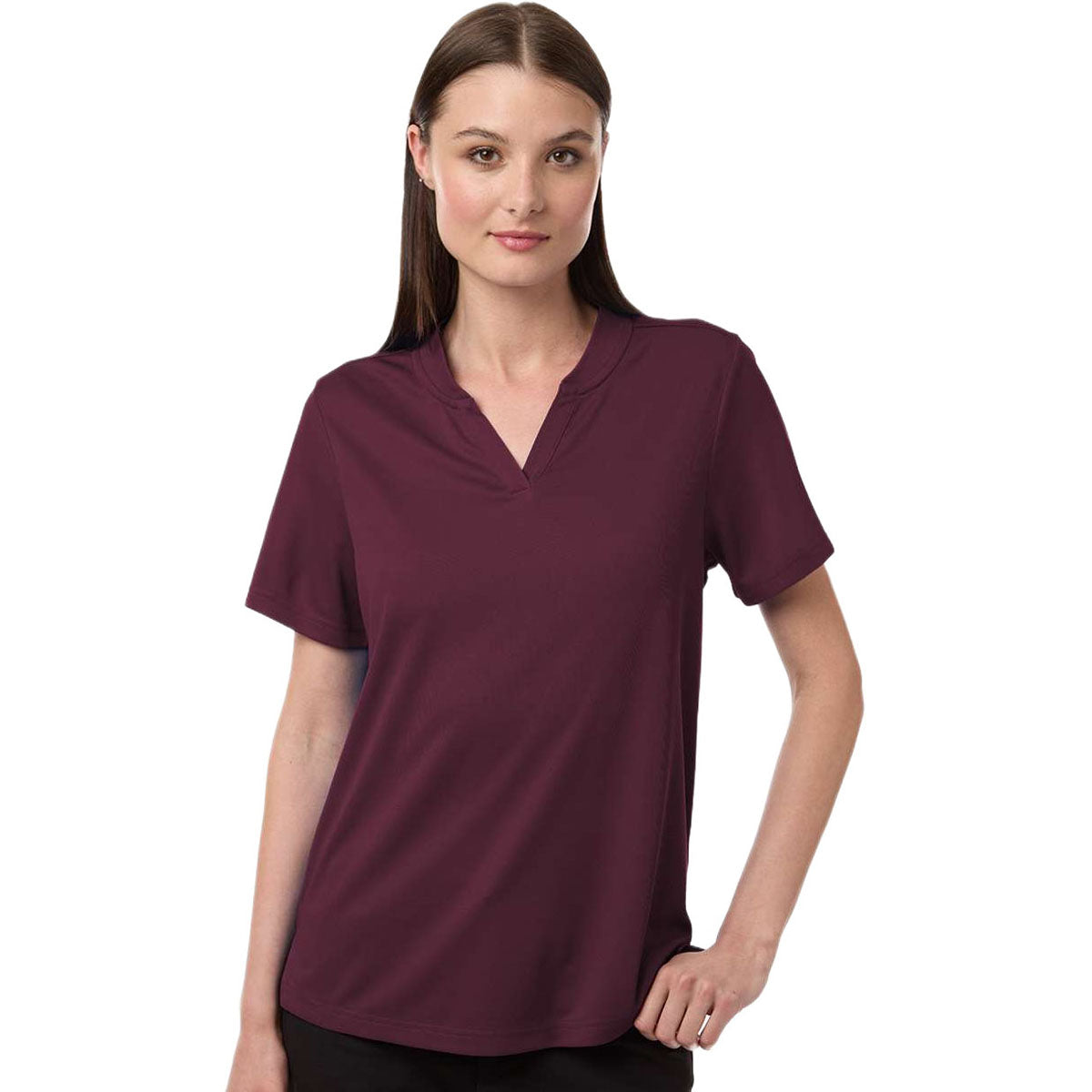 Core 365 Women's Burgundy Nova Performance Pique Polo