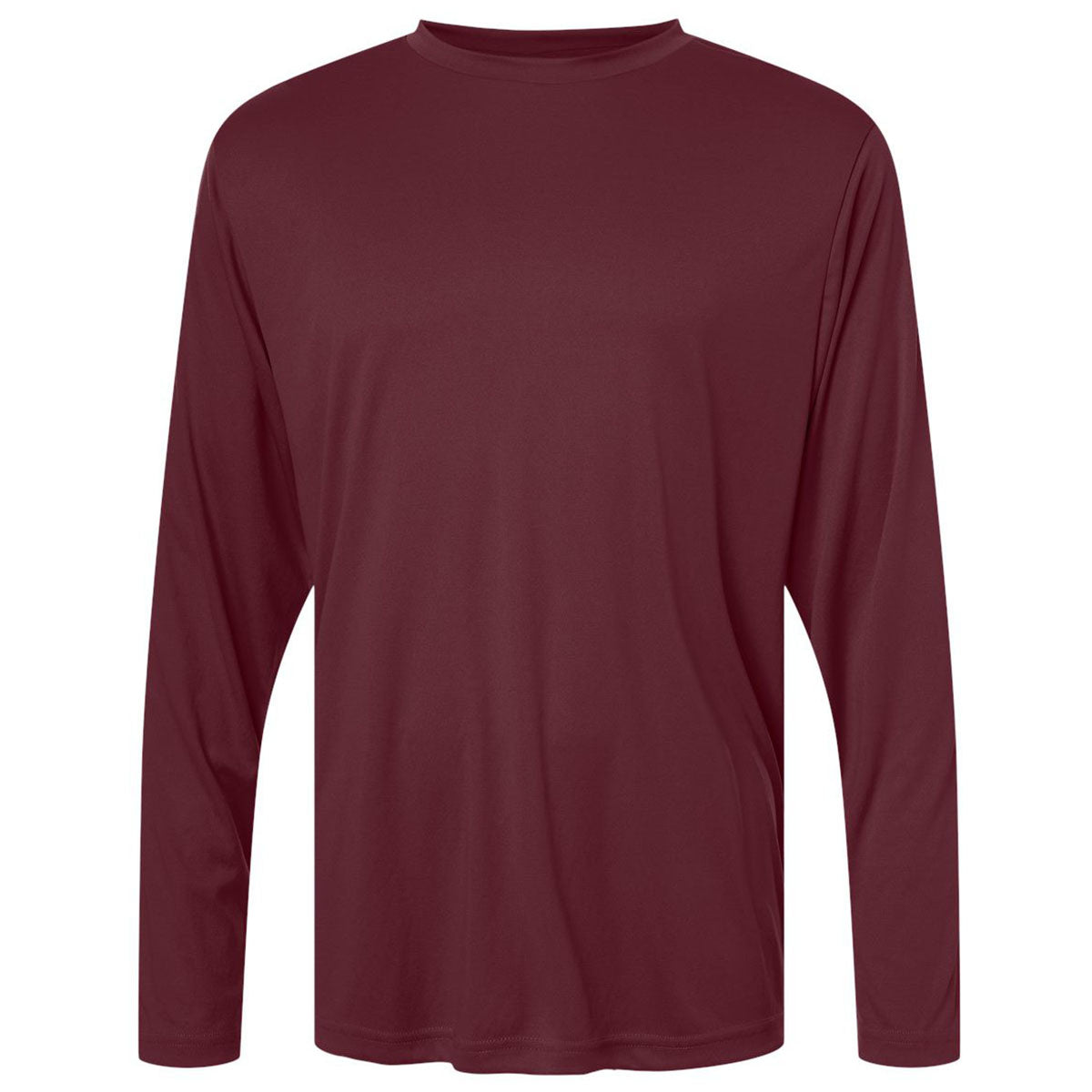 Core 365 Unisex Burgundy Capital Long Sleeve Performance T-Shirt