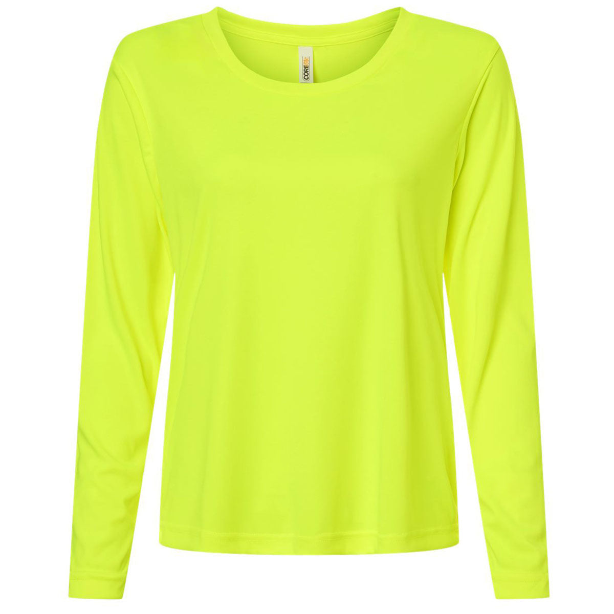 Core 365 Women's Safety Yellow Capital Performance Long Sleeve T-Shirt