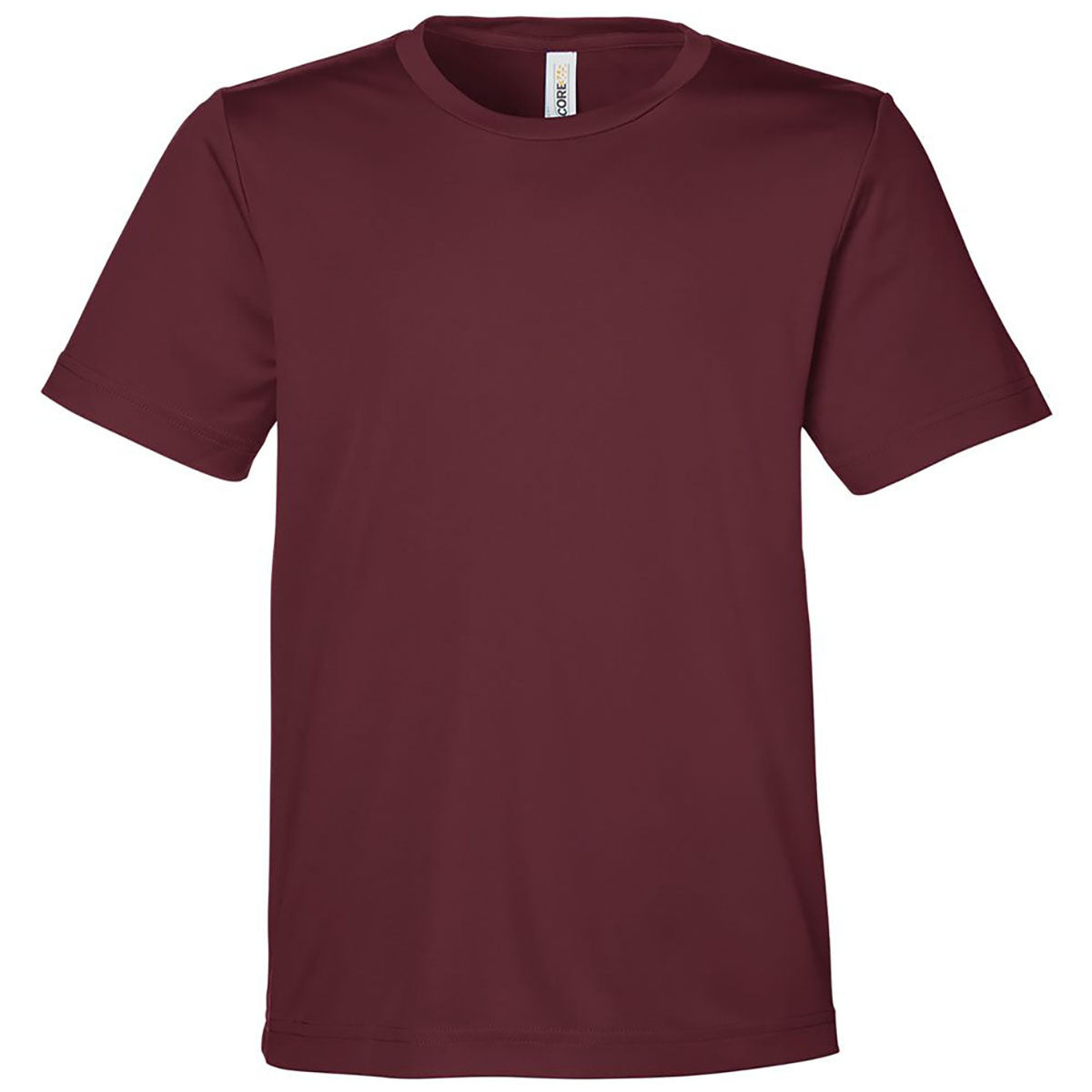 Core 365 Youth Burgundy Capital Performance T-Shirt