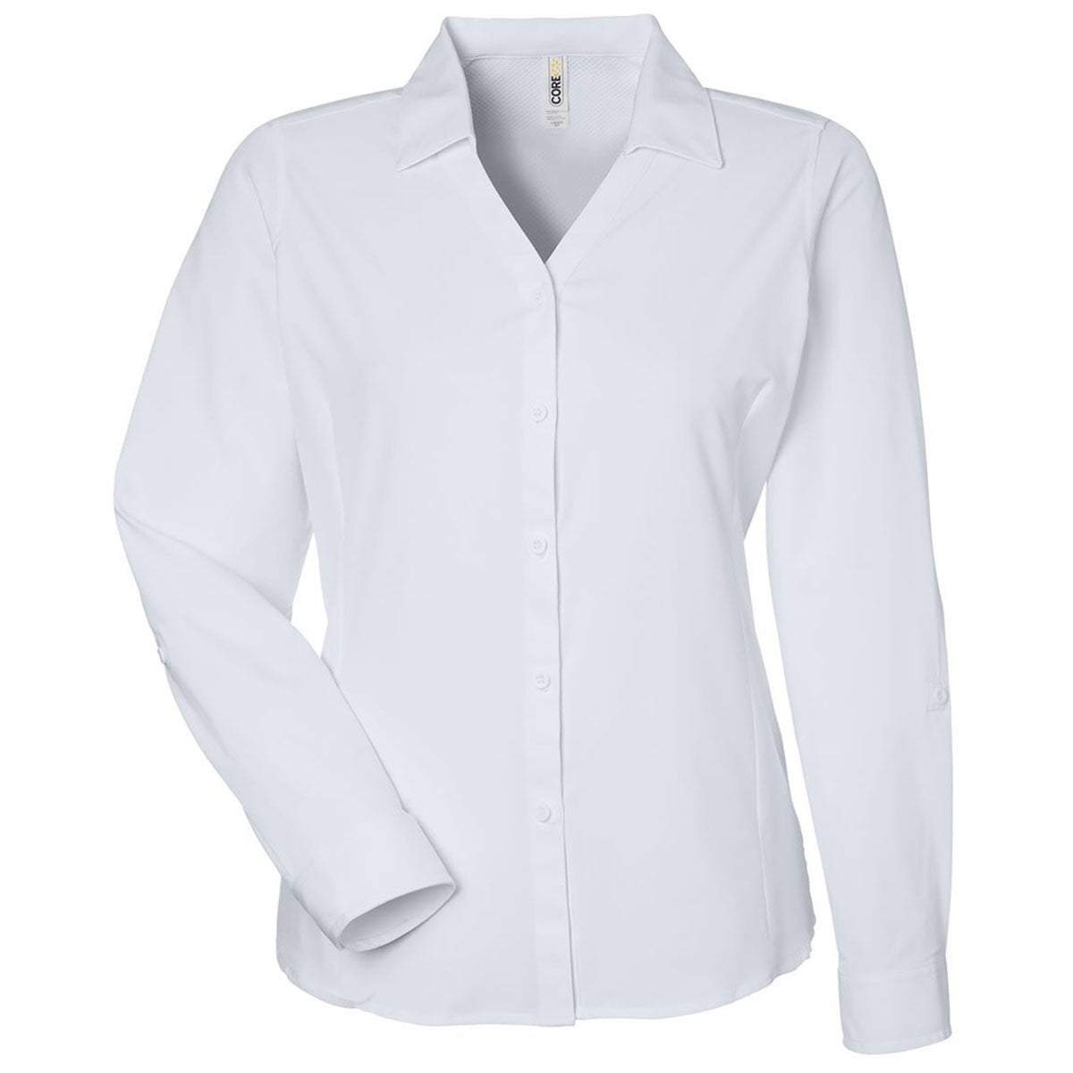 Core 365 Women's White Ultra UVP Long Sleeve Marina Shirt