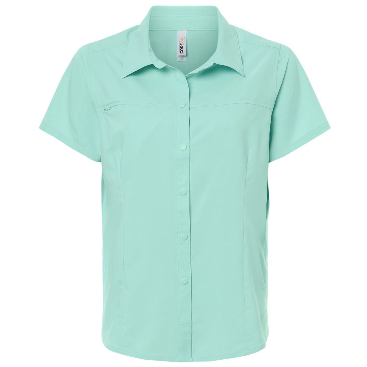 Core 365 Women's Sea Glass UltraUVP Shoreline Short Sleeve Staff Shirt