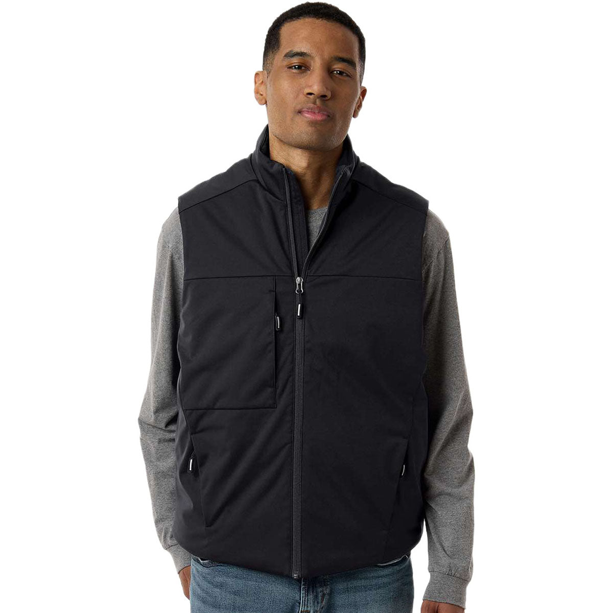 Core 365 Unisex Black Techno Lite Flat-Fill Insulated Vest