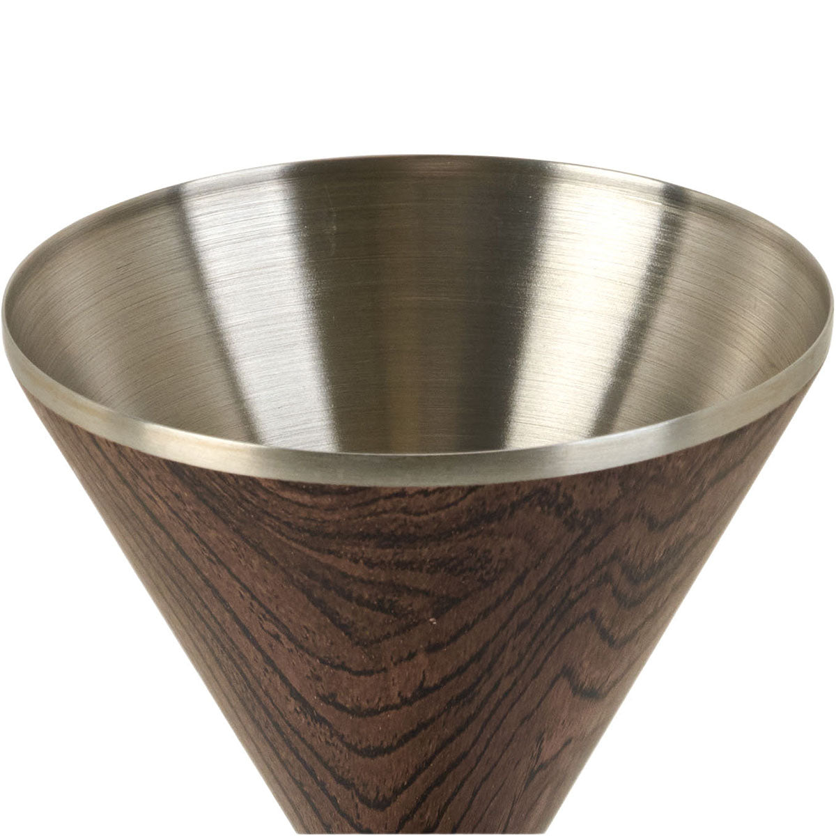 Snowfox Brown 8 oz. Double Wall Steel Stemmed Martini Glass