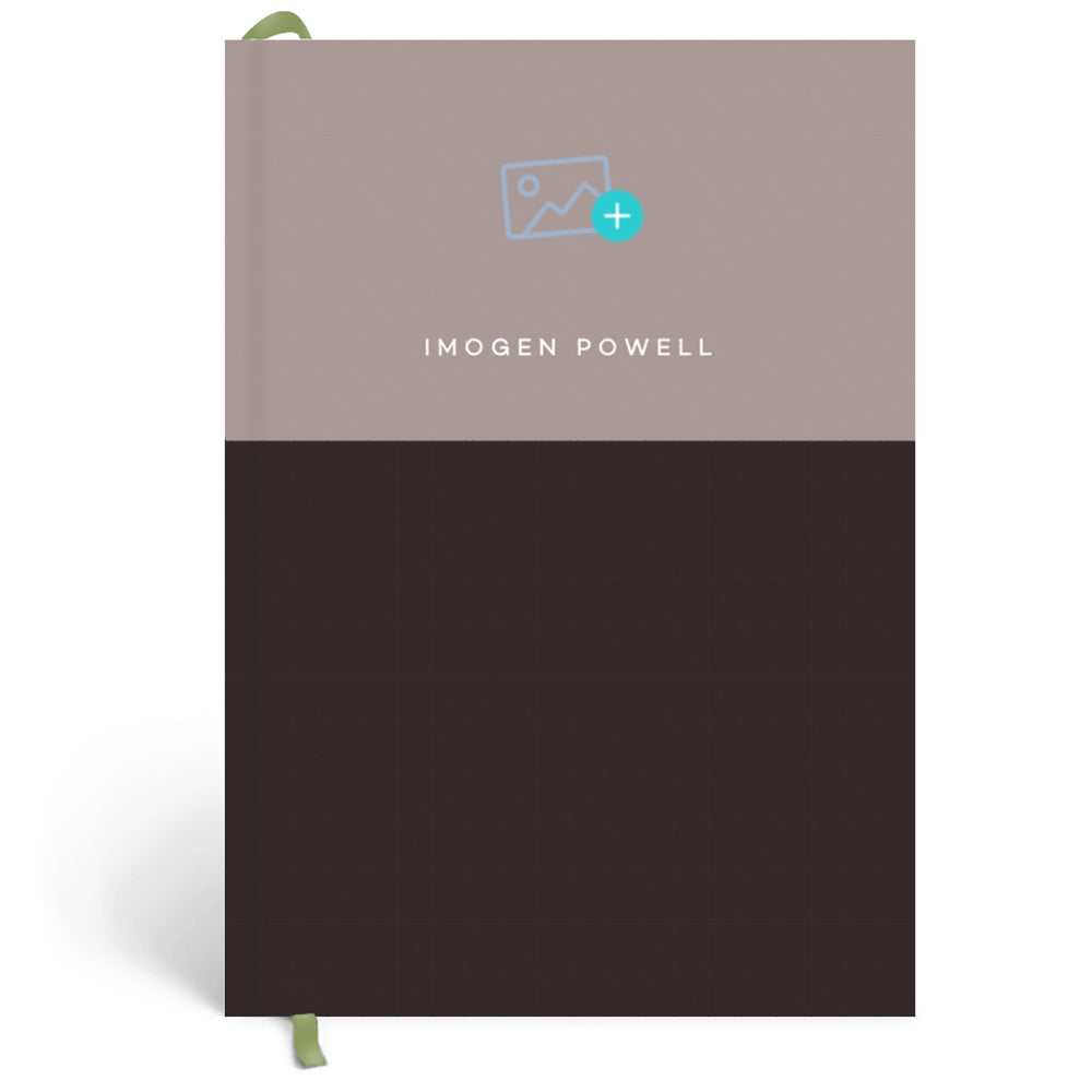 Papier Brown/Charcoal Colorblock Dotted Notebook