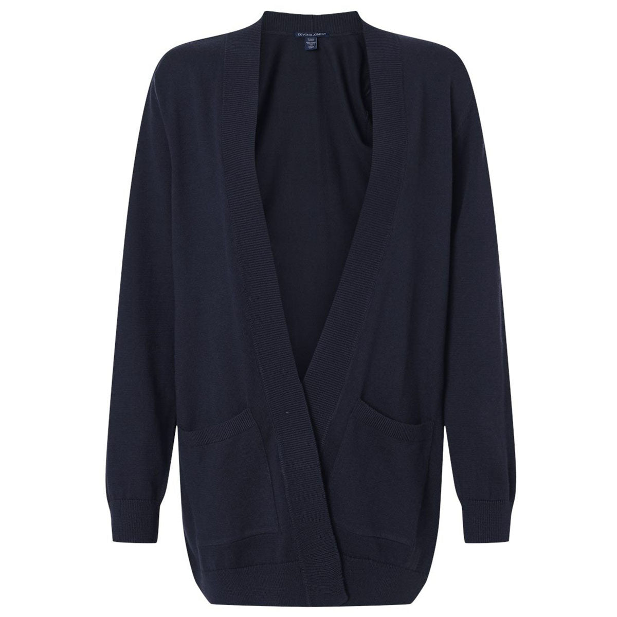 Devon & Jones Women's Navy New Classics Open Cardigan Sweater