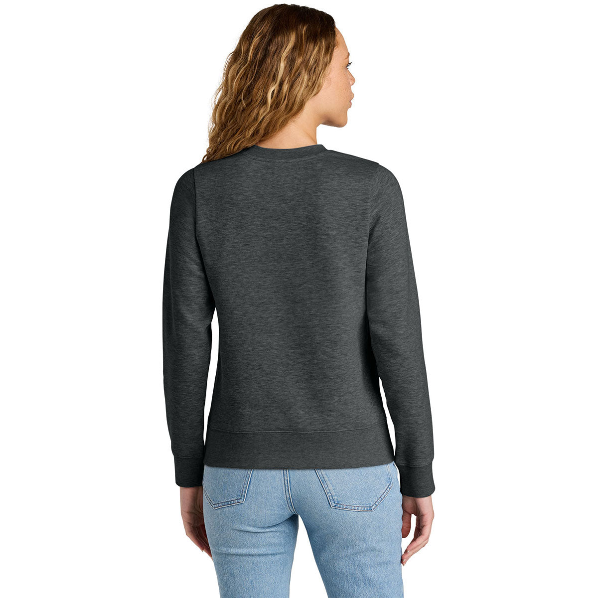 District Women's Heathered Charcoal V.I.T. Fleece Crew