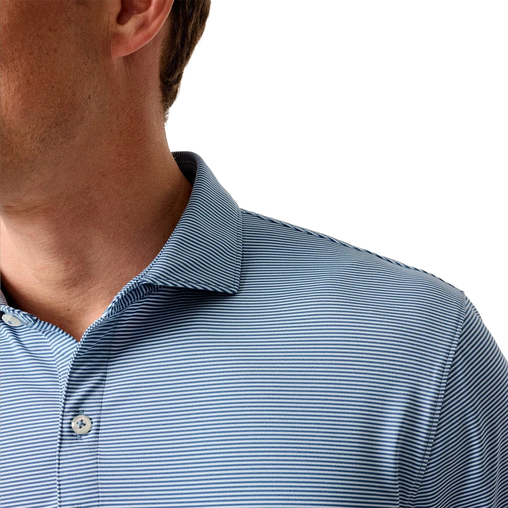 Johnnie-O Men's Kona Lake Lyndonn Striped Jersey Performance Polo