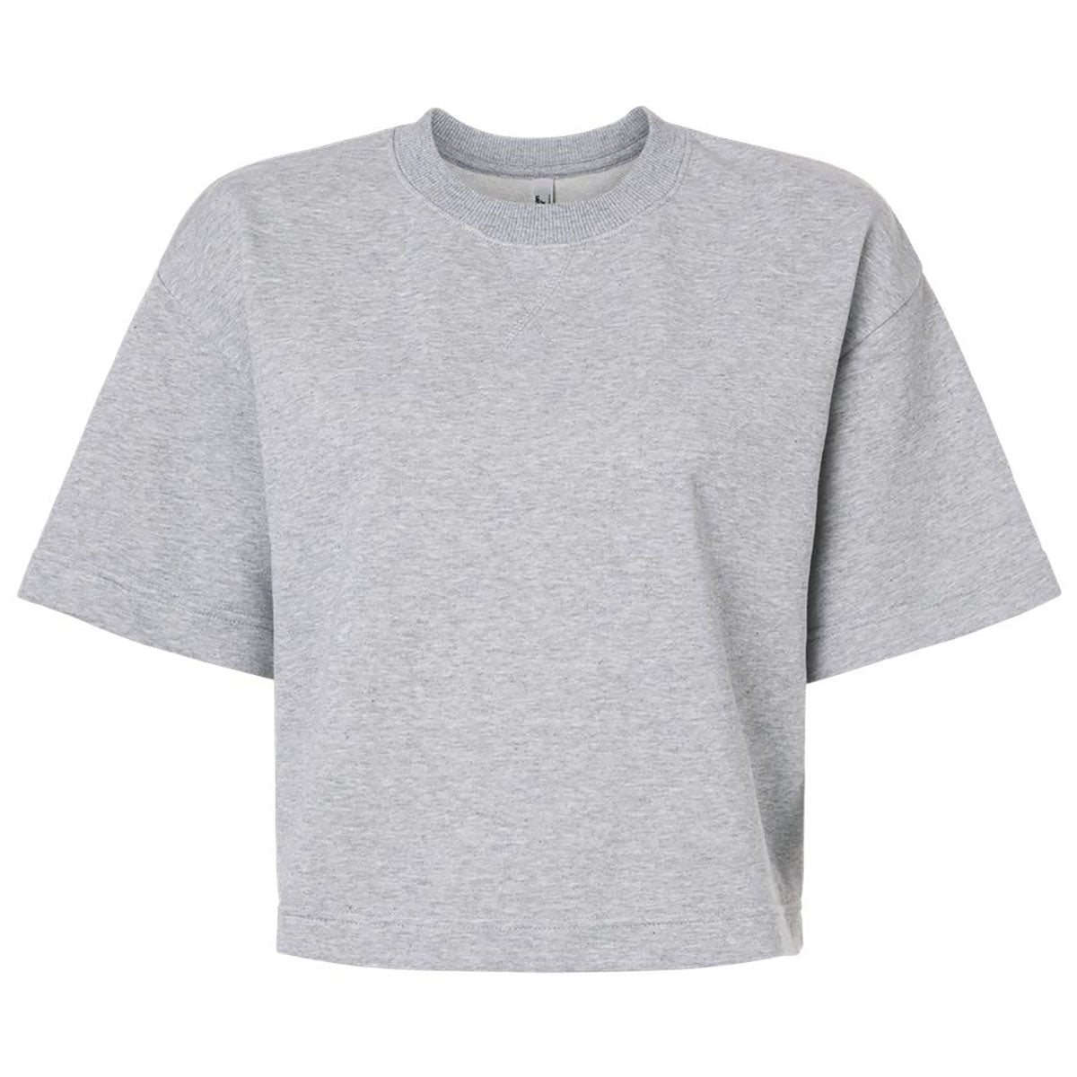 American Apparel Women's Heather Grey French Terry Mid-Length Boxy Top