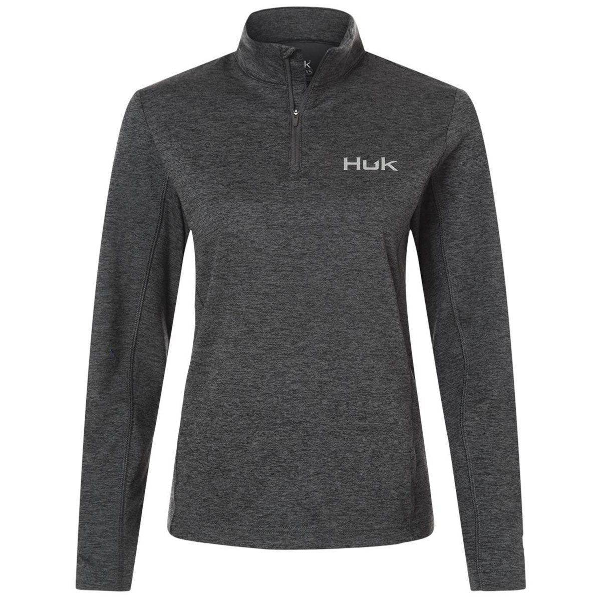 HUK Women's Volcanic Ash Heather Coldfront+ Quarter Zip Pullover