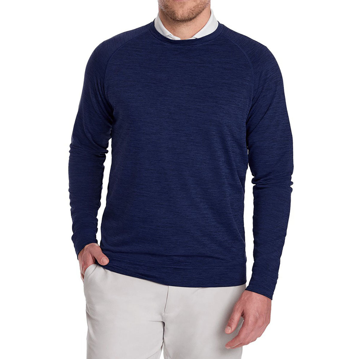 Holderness & Bourne Men's Heathered Navy The Laidlay Pullover