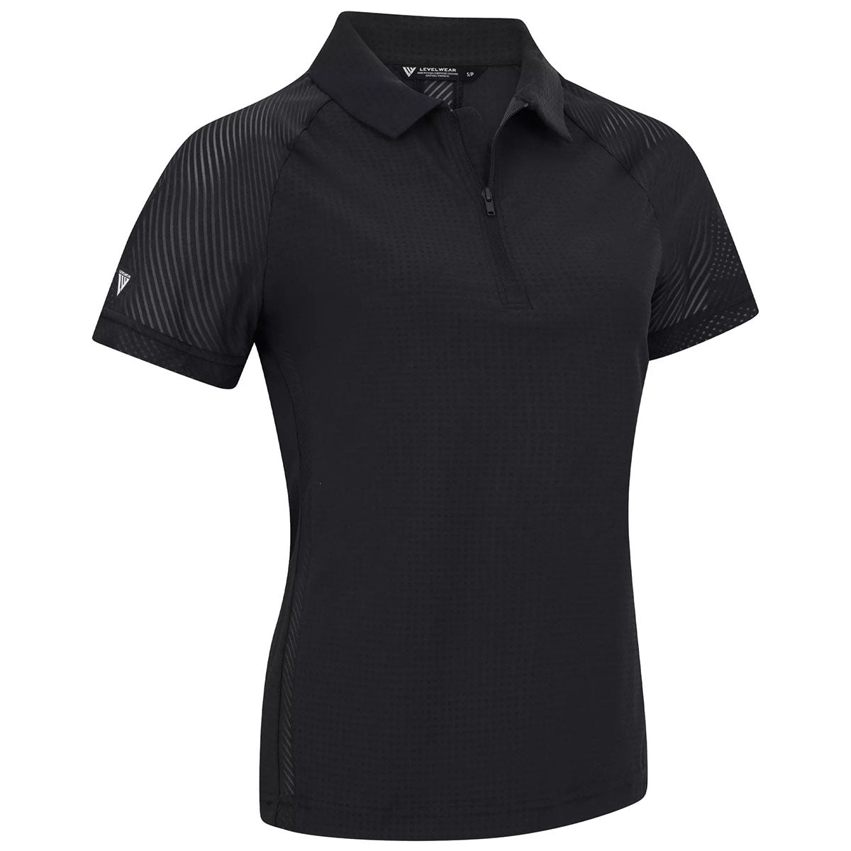 Levelwear Women's Black Tandem Polo